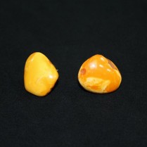 Vintage natural amber clips